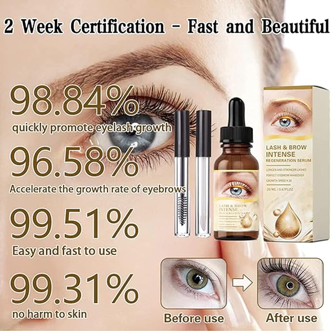 EELHOE Lash & Brow Intense Growth Serum 20ml – Longer Thicker Lashes