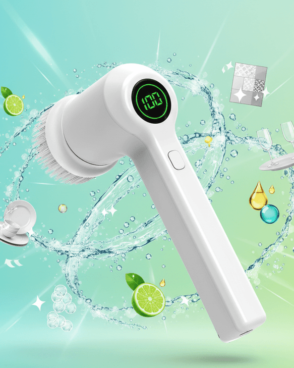 PureSpin Electric Handheld Scrubber – Effortless Cleaning for Kitchen & Bathroom