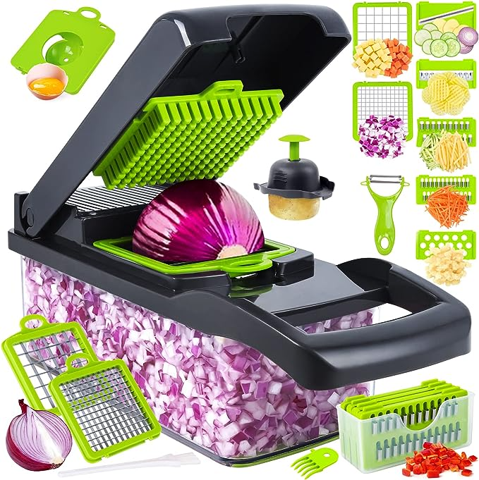 Vegetable Cutter, Chopper & Slicer – 5-in-1 Kitchen Tool