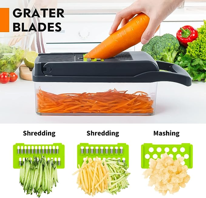 Vegetable Cutter, Chopper & Slicer – 5-in-1 Kitchen Tool
